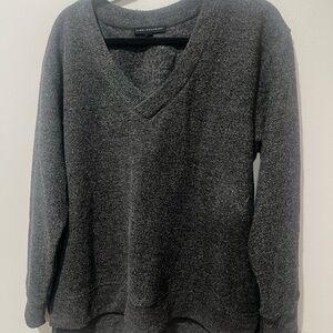 Jane and Delancey Charcoal V-Neck Sweater